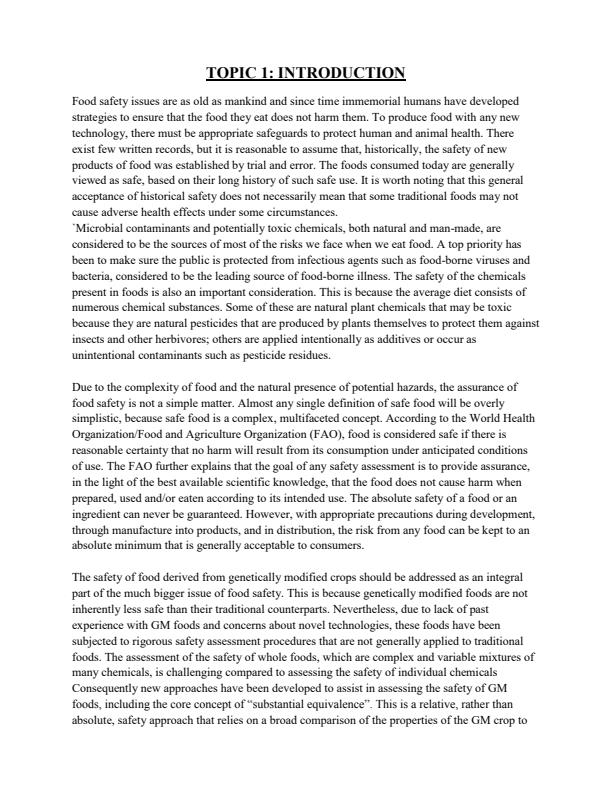 Page 2 – Food Safety and Hygiene Notes for Certificate and Diploma in Nutrition and Dietetics – Kenyaplex