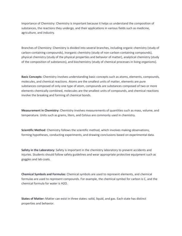 Page 2 – Form 1 Chemistry Summary and Questions With Answers   – Kenyaplex