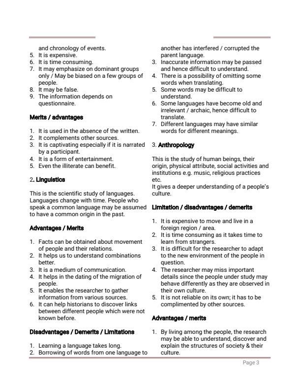 Page 3 – Form 1 to Form 4 History and Government Paper 2 Notes – Kenyaplex