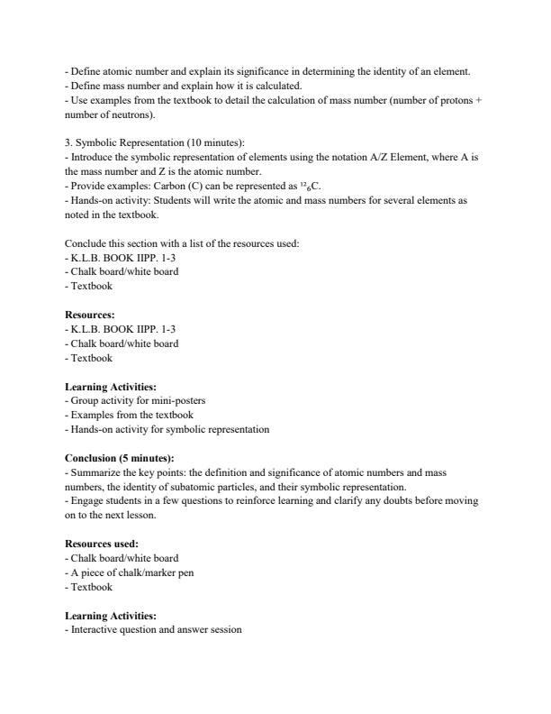 Page 2 – Form 2 Chemistry Lesson Plans Term 1 – Kenyaplex