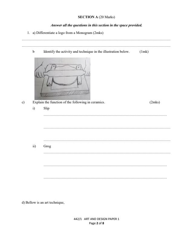 Page 2 – Form 3 Art and Design April 2026 Holiday Assignment – Kenyaplex