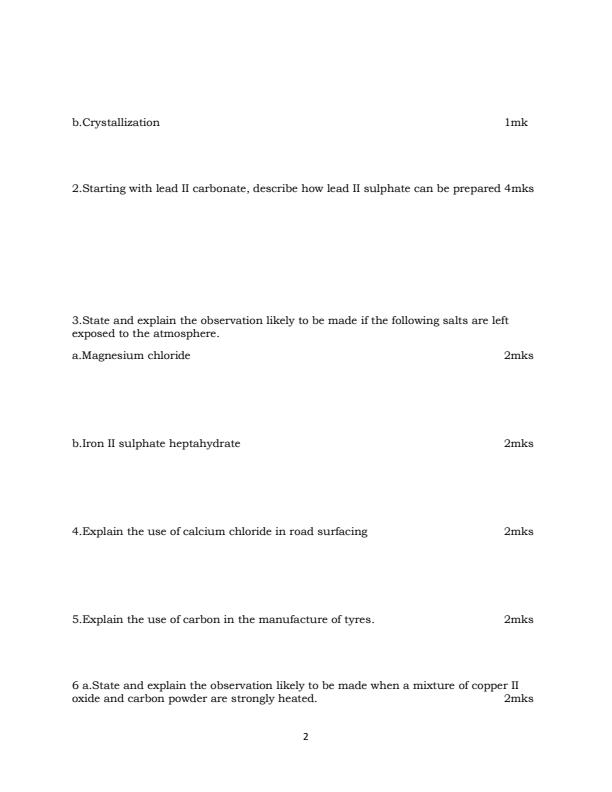 Page 2 – Form 3 Chemistry August 2026 Holiday Assignment – Kenyaplex
