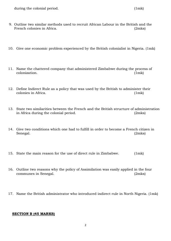 Page 2 – Form 3 History and Government April 2026 Holiday Assignment  – Kenyaplex