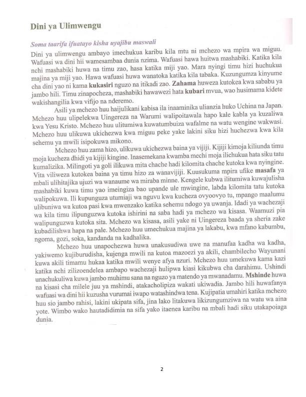 Page 2 – Form 3 Mathematics April 2026 Holiday Assignment – Kenyaplex