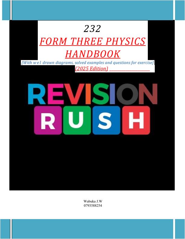Page 1 – Form 3 Physics Handbook: Revision Rush – Kenyaplex