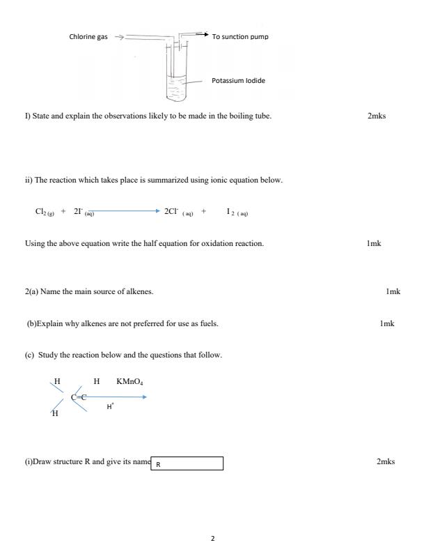 Page 2 – Form 4 Chemistry Paper 1 April 2026 Holiday Assignment – Kenyaplex