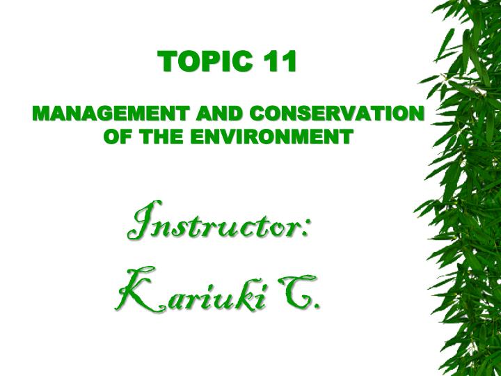 Page 1 – Form 4 Geography PowerPoint Notes on Environmental Conservation and Management – Kenyaplex