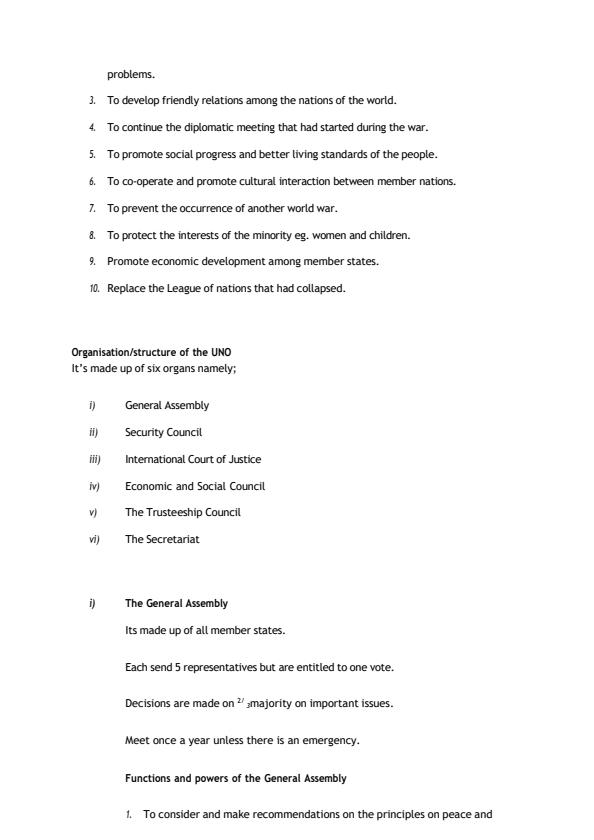 Page 2 – Form 4 History and Government Notes on International Relations – Kenyaplex