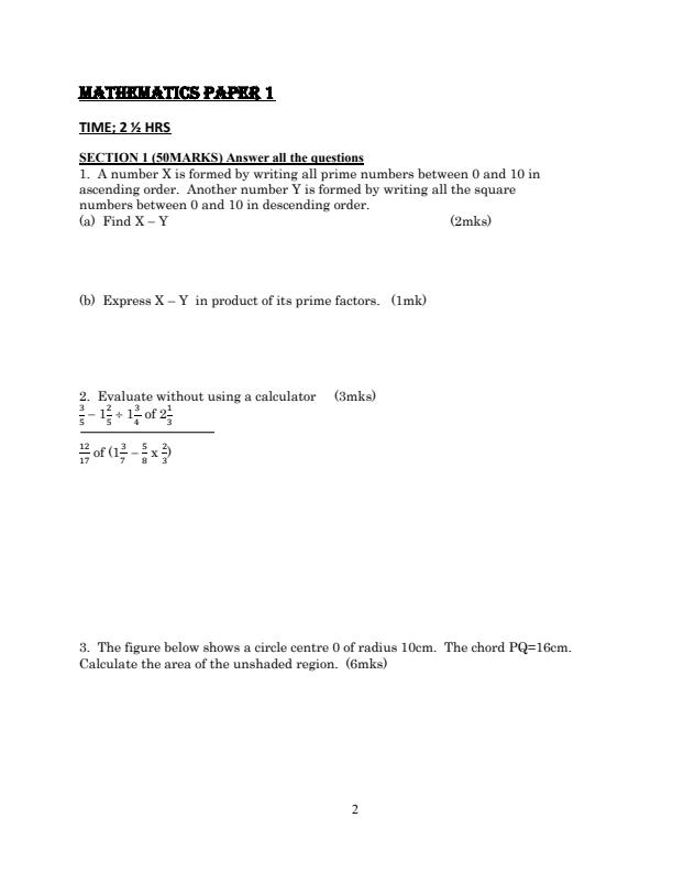 Page 2 – Form 4 Holiday Assignment 2022 – Kenyaplex