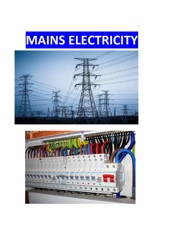 Page 1 – Form 4 Physics Questions and Answers on Mains Electricity – Kenyaplex