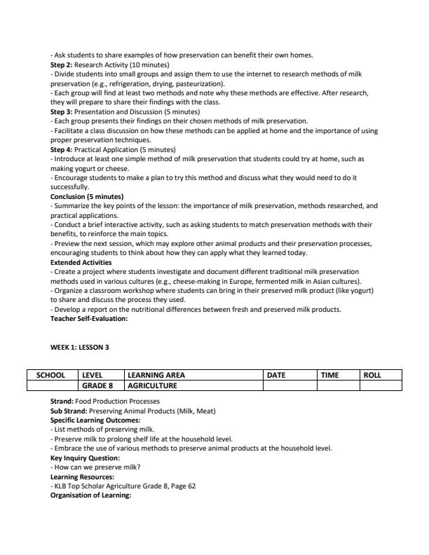 Page 3 – Gade 8 Agriculture and Nutrition Lesson Plans Term 2 - KLB Top Scholar – Kenyaplex
