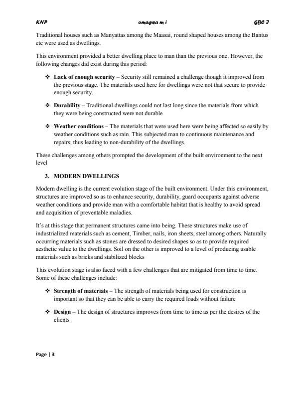 Page 3 – General Building Construction Notes – Kenyaplex