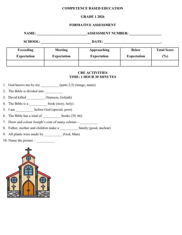 Page 2 – Grade 1 April 2026 Holiday Assignment - Full Set – Kenyaplex