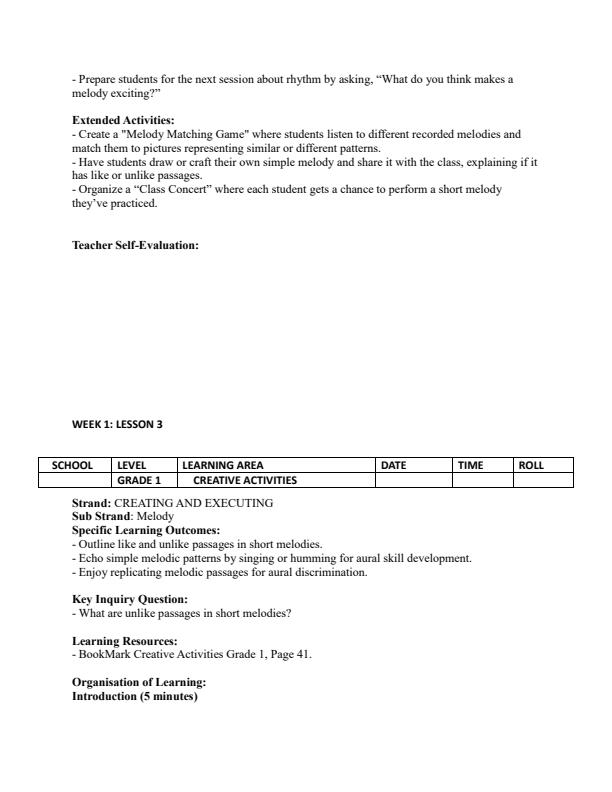 Page 4 – Grade 1 Creative Activities Lesson Plans Term 2 - Bookmark – Kenyaplex
