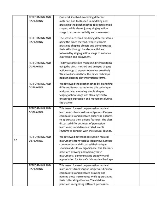Page 1 – Grade 1 Creative Activities Records of Work Term 2 - Bookmark – Kenyaplex