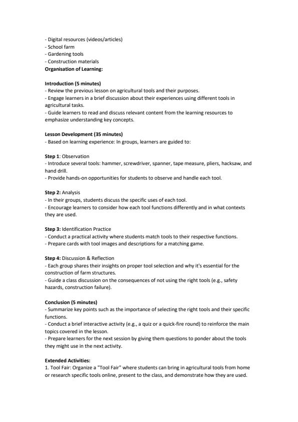 Page 3 – Grade 10 Agriculture Lesson Plans Term 3 - MTP – Kenyaplex