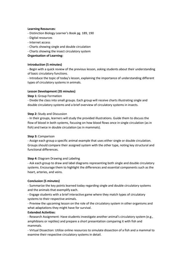 Page 3 – Grade 10 Biology Lesson Plans Term 3 - Distinction – Kenyaplex