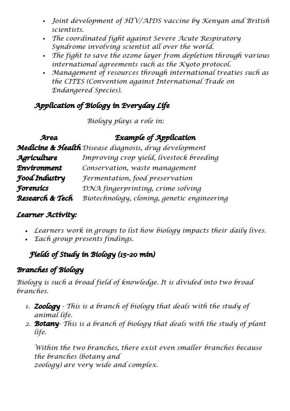 Page 3 – Grade 10 Biology Notes Term 1, 2 and 3 – Kenyaplex