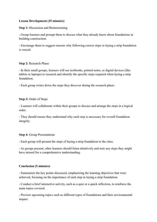 Page 2 – Grade 10 Building and Construction Lesson Plans Term 2 – Kenyaplex