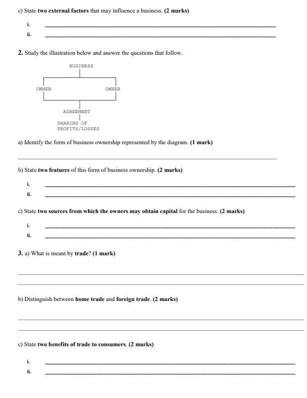 Page 2 – Grade 10 Business Studies December 2026 Holiday Assignment – Kenyaplex