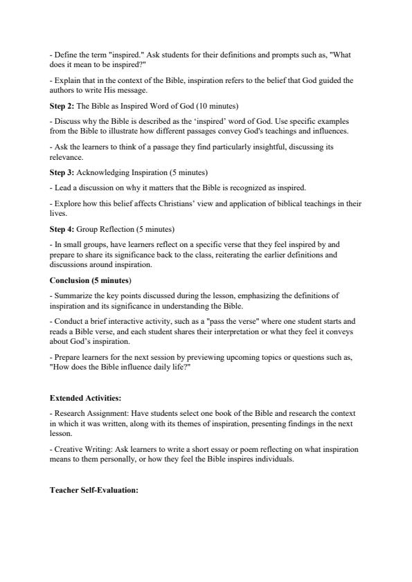 Page 2 – Grade 10 CRE Lesson Plans Term 1 – Kenyaplex