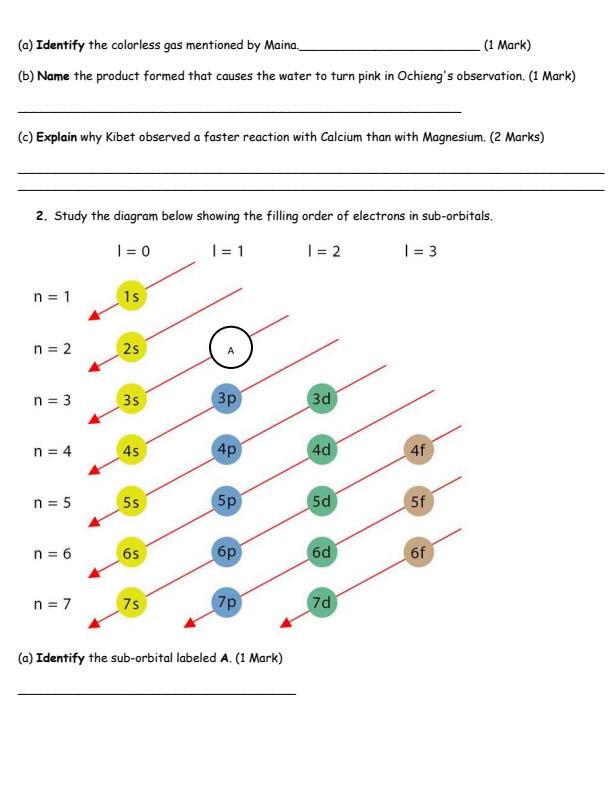 Page 2 – Grade 10 Chemistry August 2026 Holiday Assignment – Kenyaplex