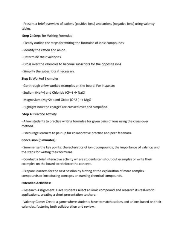 Page 2 – Grade 10 Chemistry Lesson Plans Term 2 - Access and Learn Chemistry – Kenyaplex