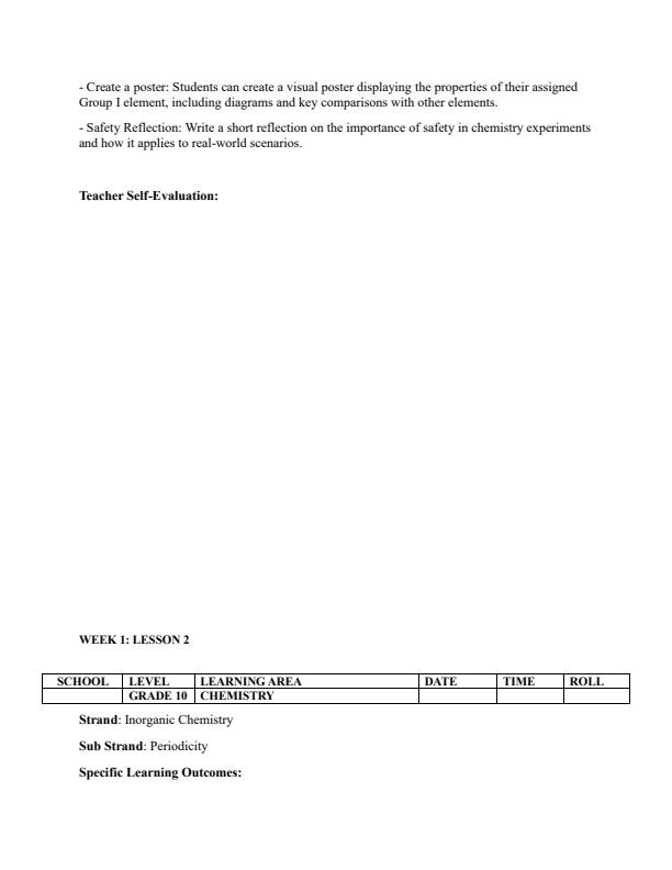 Page 3 – Grade 10 Chemistry Lesson Plans Term 2 – Kenyaplex