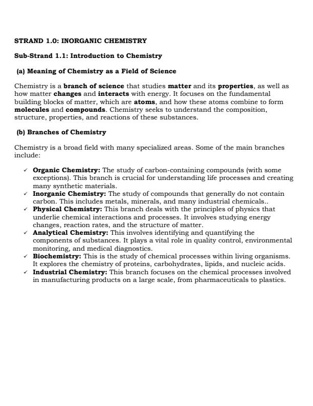Page 2 – Grade 10 Chemistry Notes Term 1, Term 2, Term 3 – Kenyaplex