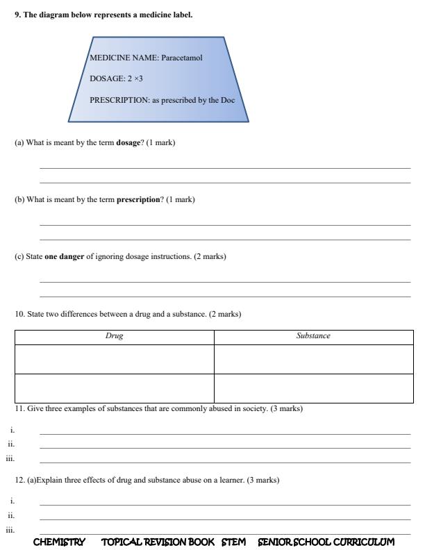 Page 4 – Grade 10 Chemistry Topical Questions – Kenyaplex