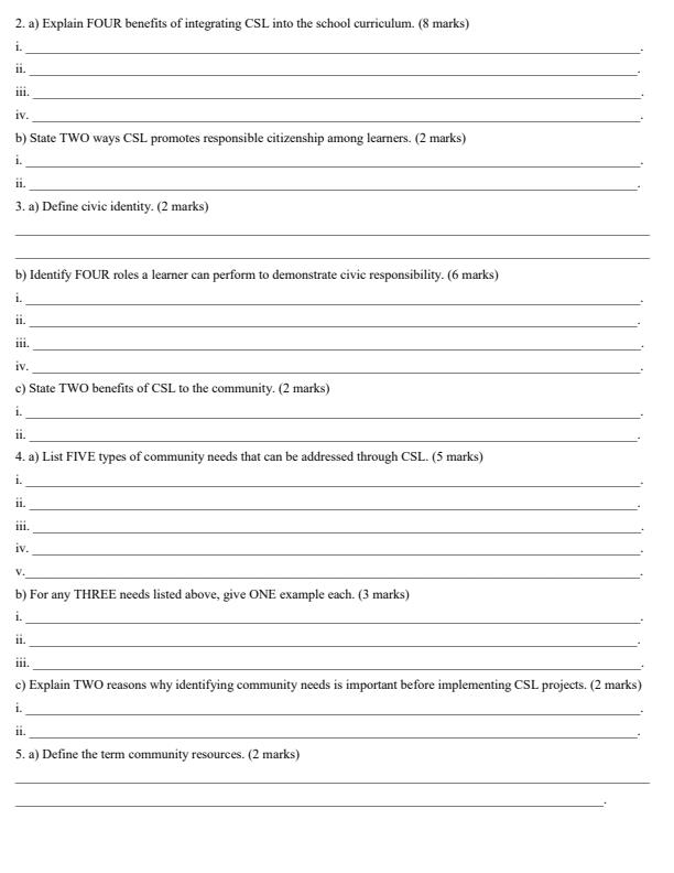 Page 2 – Grade 10 Community Service Learning April 2026 Holiday Assignment – Kenyaplex