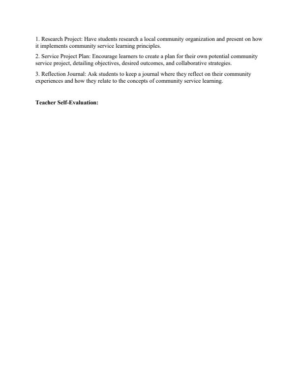 Page 3 – Grade 10 Community Service Learning Lesson Plans Term 1 – Kenyaplex