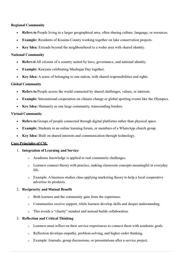 Page 3 – Grade 10 Community Service Learning Notes Term 1, 2 and 3 – Kenyaplex