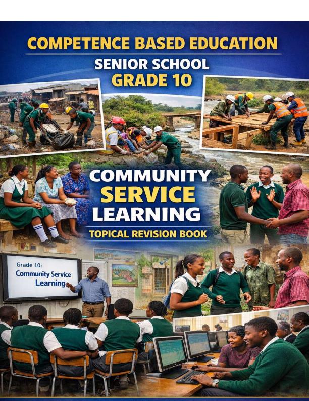 Page 1 – Grade 10 Community Service Learning Topical Questions – Kenyaplex