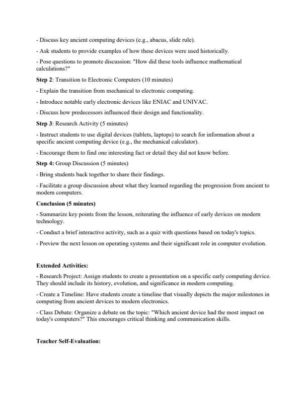 Page 2 – Grade 10 Computer Studies Lesson Plans Term 1 – Kenyaplex