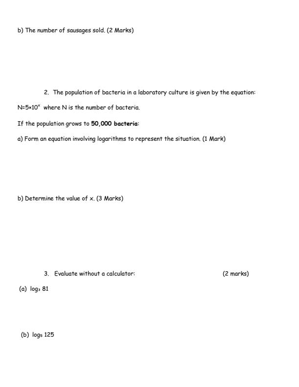 Page 2 – Grade 10 Core Mathematics August 2026 Holiday Assignment – Kenyaplex