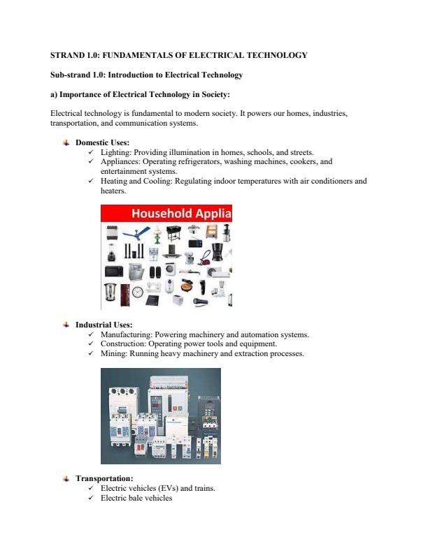 Page 1 – Grade 10 Electrical Technology Notes (Complete Term 1, 2 and 3) – Kenyaplex