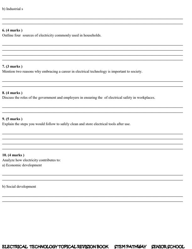 Page 3 – Grade 10 Electrical Technology Topical Questions – Kenyaplex
