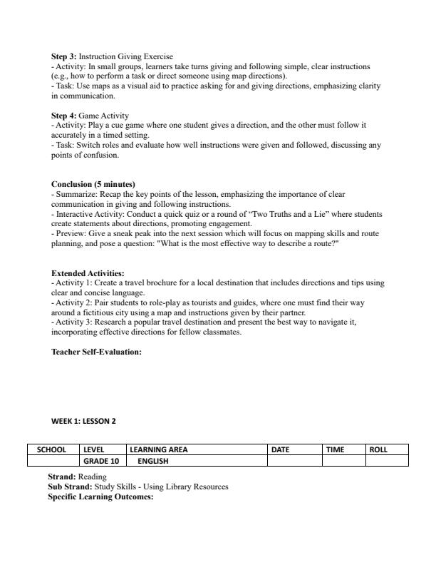 Page 2 – Grade 10 English Lesson Plans Term 2 - Excelling in English – Kenyaplex