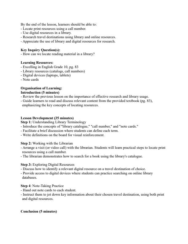 Page 3 – Grade 10 English Lesson Plans Term 2 - Excelling in English – Kenyaplex