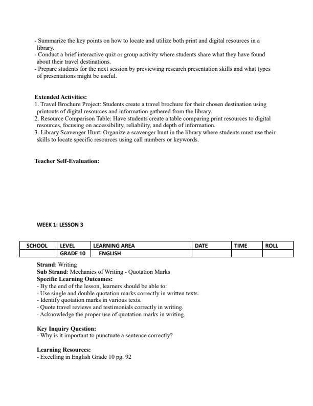 Page 4 – Grade 10 English Lesson Plans Term 2 - Excelling in English – Kenyaplex
