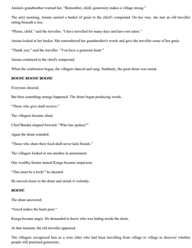 Page 2 – Grade 10 English Literature December 2026 Holiday Assignment – Kenyaplex