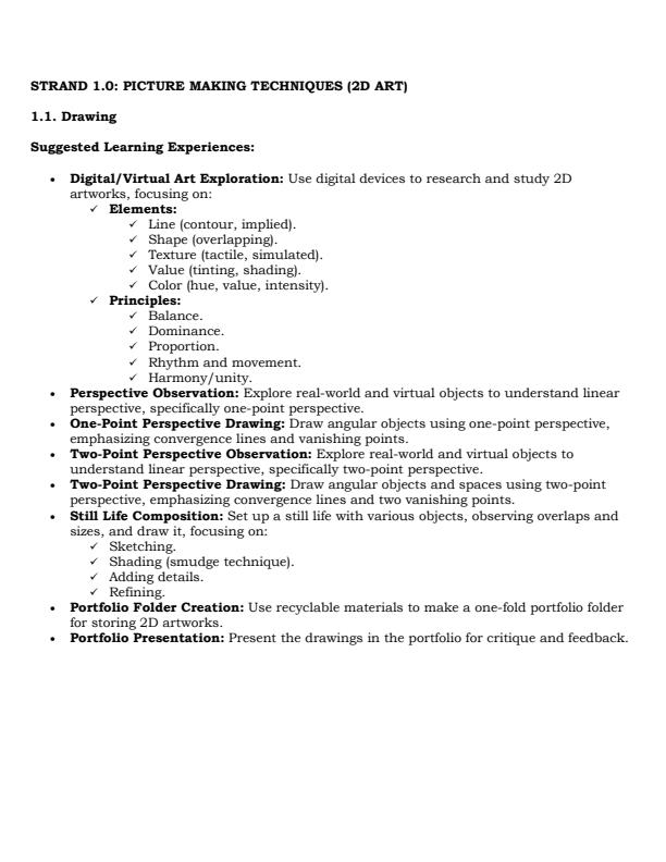 Page 1 – Grade 10 Fine Arts Notes (Complete Term 1, 2 and 3) – Kenyaplex