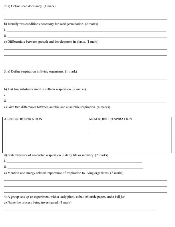 Page 2 – Grade 10 General Science April 2026 Holiday Assignment  – Kenyaplex