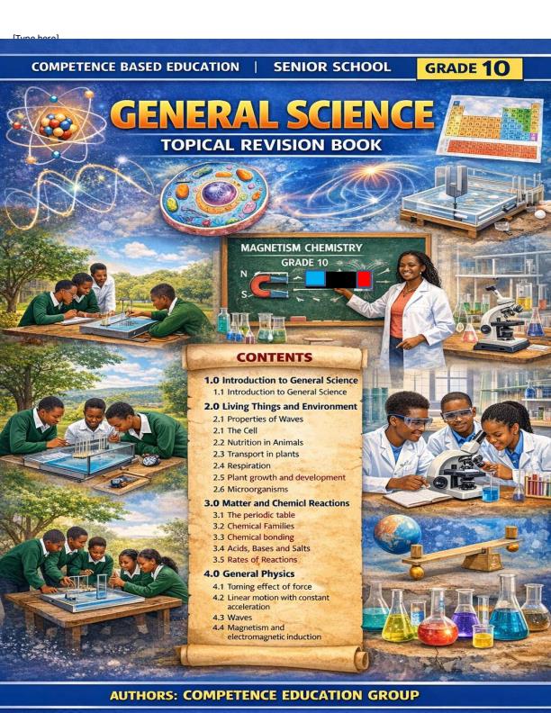 Page 1 – Grade 10 General Science Topical Questions – Kenyaplex