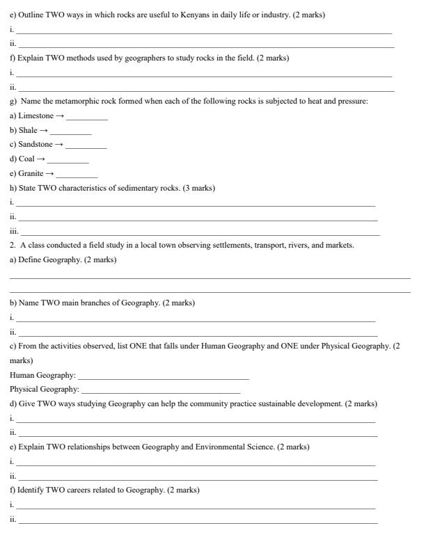 Page 2 – Grade 10 Geography April 2026 Holiday Assignment – Kenyaplex