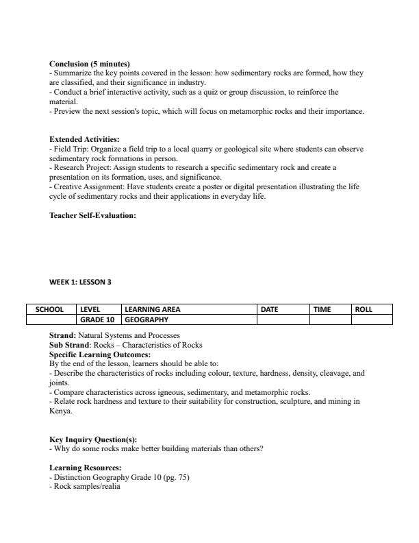 Page 4 – Grade 10 Geography Lesson Plans Term 2 - Distinction – Kenyaplex