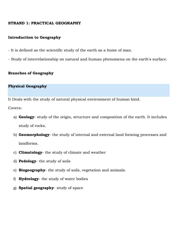 Page 2 – Grade 10 Geography Notes Term (Term 1, 2 and 3) – Kenyaplex