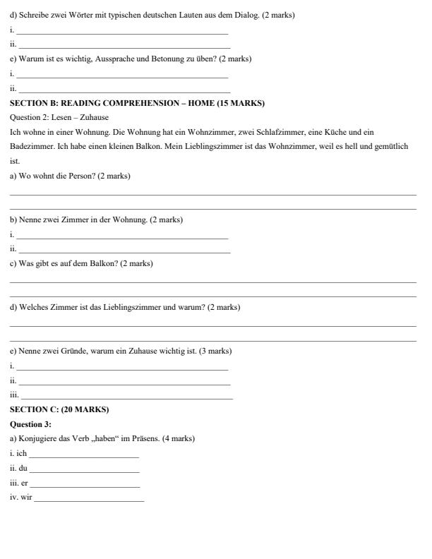 Page 2 – Grade 10 German April 2026 Holiday Assignment – Kenyaplex