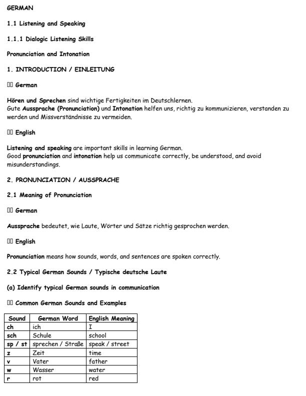 Page 2 – Grade 10 German Notes (Term 1, Term 2, Term 3) – Kenyaplex